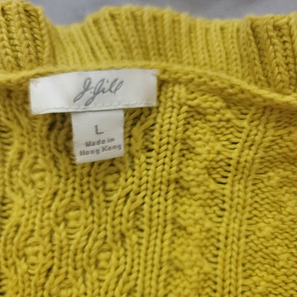 J. Jill Mustard Cardigan Size Large - Picture 3 of 11